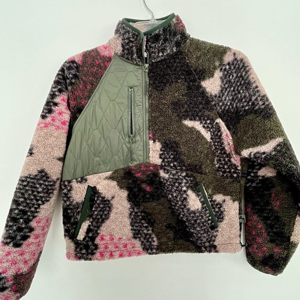 Cropped Sherpa Zip Up